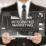 man holding integrated marketing