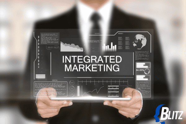 man holding integrated marketing