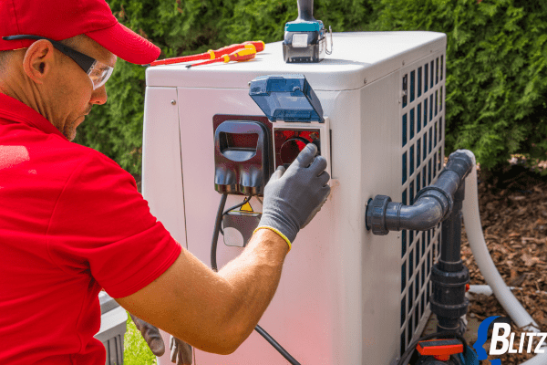 hvac tech checking ac